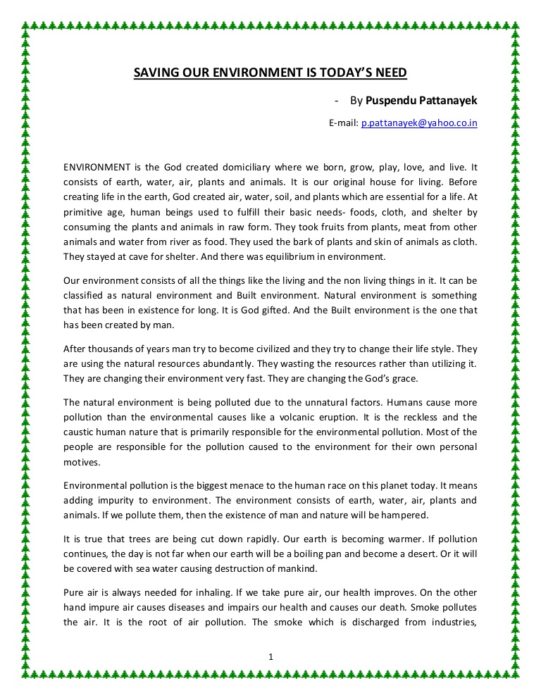 Article to save earth pdf online